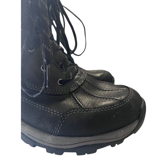 Clarks Mazlyn Arctic Duck Snow Boots Black Leather Insulated Faux Fur Size 7.5 M - Picture 7 of 12